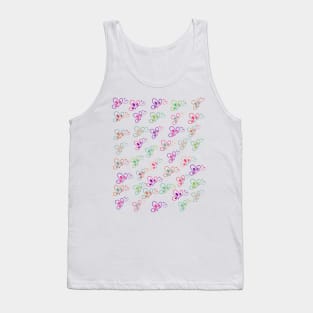 Butterfly Pattern - Flower Coloured Tank Top